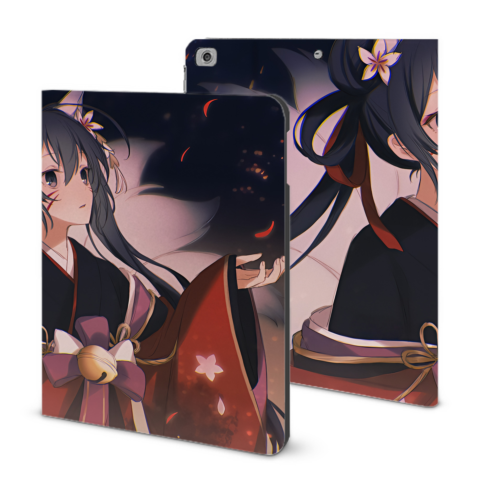 （画像用） 文豪ストレイドッグス Bungo Stray Dogs IPad ケース ブック型 PUレザー TPU 耐衝撃 軽量 薄型 ペン収納なし 全面保護 IPad 各モデル対応
